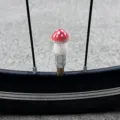 Cute mushroom bicycle tire valve cap decorative stem cover for bike Presta Schrader valves. - Red Little Mushroom (Valve Decoration) / Red