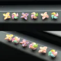 Cute colorful pinwheel car air vent clip, rotating cute dashboard decoration for women. - 12 Pieces/Pack / Colorful