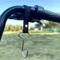 Stainless steel scooter hook universal bicycle handlebar storage hanger for helmet bag - Single-Sided Hook with Lanyard / 1 Piece