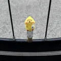 Cute yellow chick bicycle tire valve cap decorative air nozzle dust cover for bikes - Milk Tea Little Yellow Chicken