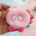 Clip de ventilación de coche monstruo esponjoso rosa lindo pompón de felpa accesorio - Monstruo de Dos Patas / Rosa