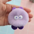 Clip de ventilación de coche monstruo morado esponjoso, decoración ambientador felpa. - Monstruo de Dos Patas / Púrpura