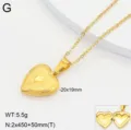 Vue rapprochée détaillée du pendentif collier médaillon cœur doré, cadre photo ouvrant. - Style 1 / Or