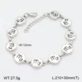 Bracelet à maillons en acier inoxydable avec charme zodiaque Scorpion et extension. - Style 1
