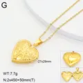 Collier médaillon cœur en acier inoxydable avec motif d'arbre, pendentif photo et chaîne ajustable. - Style 1 / Or