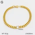 Vue détaillée de bracelet en chaîne gourmette acier inoxydable avec un oxyde de zirconium. - Style 2
