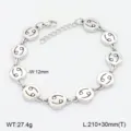 Bracelet de chaîne à maillons ronds zodiaque 12 constellations en acier inoxydable - Style 2