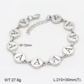 Charmant bracelet en acier inoxydable avec des pendentifs ronds polis pour femme. - Style A
