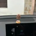 Adorno de árbol en miniatura para coche, diseño de flor de cerezo rosa para salpicadero. - Base Mariposa Árbol Pequeño Rosa
