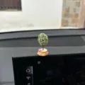 Mini arbol salpicadero coche adorno micro paisaje planta verde decoracion interior nuevo - Base Mariposa Árbol Pequeño Copo de Nieve