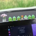 Cute dinosaur car ornament resin dashboard decoration cute animal figurine for auto interior - Baby's Breath + Orange Flower Pot + Set of 6 Dinosaurs