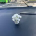 Car dashboard mini flower vase ornament, fresh style artificial floral decor for auto interior. - Baby's Breath Vase / White