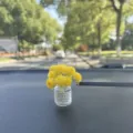 Mini car vase flower ornament yellow floral dashboard aromatherapy interior decoration - Baby's Breath Vase / Yellow