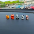 Niedliche Tier Auto Armaturenbrett Dekoration Miniatur Kunstharz Figuren Spielzeug - Minotiere / 5 Stück/Set