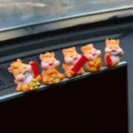 Cute 2026 zodiac horse car dashboard ornaments set, lucky new year table decor figures. - 5-Piece Set