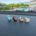 Süßes Tier Auto Armaturenbrett Ornament Set, Resin Cartoon Figuren für Autodekoration. - Minotiere / 3 Stück/Packung