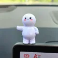 Lindo adorno de tablero de coche morado, mini estatueta curativa para decoración de interiores. - Figura morada (adhesivo incluido)