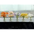 Mini glass bottle artificial flowers car dashboard ornament cute interior floral decor - Five Piece Mixed Vase Set
