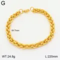Bracelet en acier titane OL mode plaqué or 18k chaîne en acier inoxydable pour femmes - Boucle Dorée Type 1
