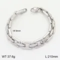 Détail de bracelet en acier inoxydable, largeur 9mm, bijou hip-hop durable pour hommes et femmes. - Steel Color Style 1