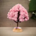 Creativo mini árbol de flores de cerezo rosa cristal decoración de escritorio oficina - Árbol de Amor con Tocón de Mariposa