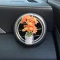 Car air vent perfume clip, creative aroma diffuser with cute flowers for auto interior. - Daisy / Orange