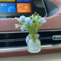 Auto Lüftungsschlitz Parfüm Flasche frische Blumen Aromatherapie langlebiger Duft Dekoration - Hellblauer Jasmin