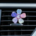 Cute car air vent clip aromatherapy spinning flower windmill interior cute rabbit decoration - Rotating Flower (Rabbit)