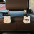 Leuke hond autostoel hoofdsteun haak, pluche pluffy dier achterbank organizer variant. - Verlegen Puppy + Bril Puppy