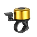 Mini timbre de bicicleta de aleación de aluminio manillar de MTB sonido claro accesorios seguros - Dorado