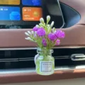 Auto Lüftungsclip Parfüm Lila Blumen Vase Aroma Diffusor Süße Innenausstattung Dekoration - Lila Jasmin