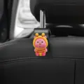 Cute cartoon car seat back hook with adorable pink character design for interior storage. - Bee Beaver / 1 Piece