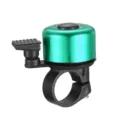 Timbre de bicicleta compacto de aleación de aluminio manillar sonido claro ligero negro verde - Verde