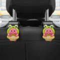 Car seat back hook cute cartoon animal headrest hanger multi-functional auto interior organizer - Frog Beaver / Pack of 2