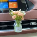 Kleine Auto Lüftungsschlitz Blume Vase Aromatherapie Parfüm Flasche Dekoration Ornament - Champagner Jasmin