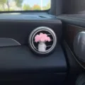 Car air vent dry flower perfume clip, cute romantic aromatherapies decoration for auto interior. - Gypsophila / Pink