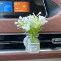 Auto Lüftungsöffnung Vase Aromatherapie Parfüm Flasche, Weiße Blume Frische Innendekoration SKU - Weiße Orchidee