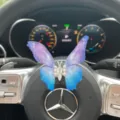 Car air freshener cute butterfly aroma ornament interior decor creative crystal gift accessory - Moving Butterfly Ornament (Gradient Purple-Blue) - Adhesive Style