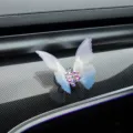 Auto Lüftungsschlitz Clip Strass Schmetterling Duftdiffusor, elegante Autoinnenraum Deko. - Klebetyp / Verlauf Blau