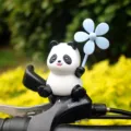 Cute panda windmill toy for bicycle and car decoration, lovely cartoon vehicle accessory. - Adhesive Type / Multicolor