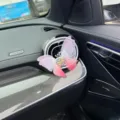 Pink rhinestone butterfly car air vent clip cute sparkling vehicle interior decoration accessory - Aromatherapy Type / Gradient Pink