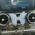 Cute butterfly car air vent clip aromatherapy interior decorative ornament for women drivers. - Fluttering Butterfly Ornament [Gradient Blue] - Adhesive Style