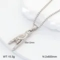 Collier pendentif geste rock en acier inoxydable, bijou chaîne titane pour hommes. - L / Acier