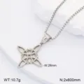 Collier pendentif nœud celtique en acier inoxydable avec chaîne, bijoux tendance. - Style 2 / Acier