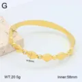 Bracelet jonc coquillage plaque or en acier inoxydable avec cristaux, diametre 58mm. - Style 6