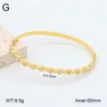 Bracelet jonc doré en acier inoxydable avec strass, accessoire de bijouterie élégant - Or 18 carats / Style 3