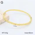 Bracelet jonc en acier inoxydable plaqué or avec cœur, vue détaillée et dimensions. - Style 13