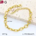 Vue détaillée du bracelet en maille d'acier inoxydable doré, montrant la texture et la finition. - 7