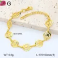 Bracelet de chaîne à maillons spiraux en acier inoxydable doré bijou tendance - 26