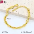 Bracelet chaîne ancre plaqué or minimaliste en acier inoxydable, design élégant pour femmes. - 25